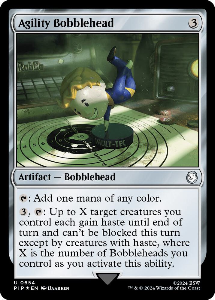 Agility Bobblehead 654/326 (Universes Beyond: Fallout)  - Surge Foil | Good Games Morley
