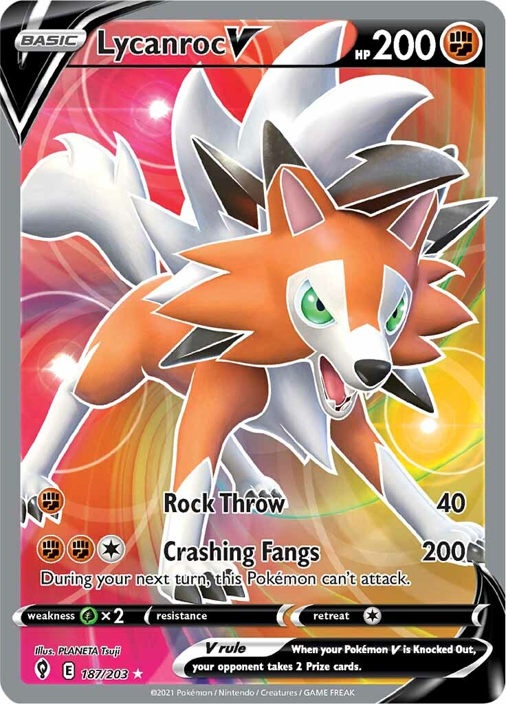 Lycanroc V (187/203) [Sword & Shield: Evolving Skies] | Good Games Morley