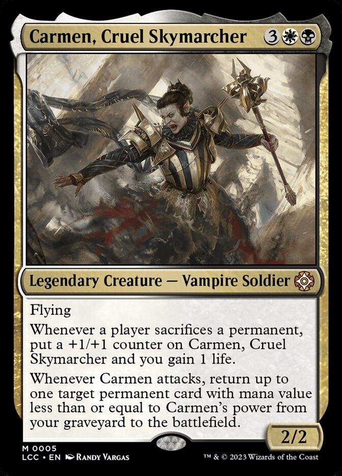 Carmen, Cruel Skymarcher 5/370 (Commander: The Lost Caverns of Ixalan)  - Foil | Good Games Morley