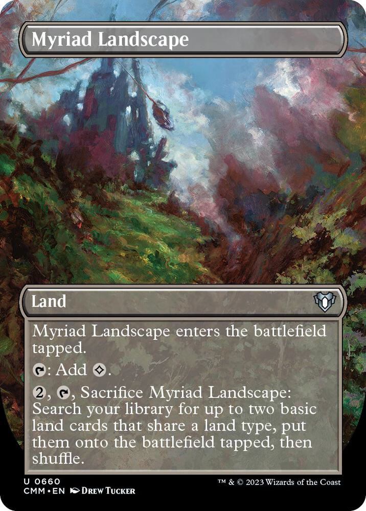 Myriad Landscape 660/451 (Commander Masters)  - Borderless Foil | Good Games Morley