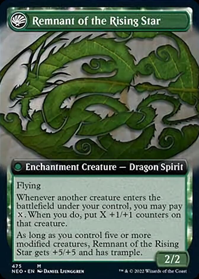 Jugan Defends the Temple // Remnant of the Rising Star (Extended Art) [Kamigawa: Neon Dynasty] | Good Games Morley