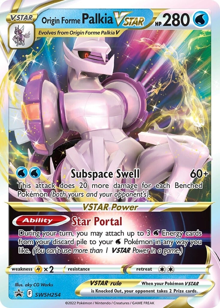 Origin Forme Palkia VSTAR (SWSH254) (Jumbo Card) [Sword & Shield: Black Star Promos] | Good Games Morley