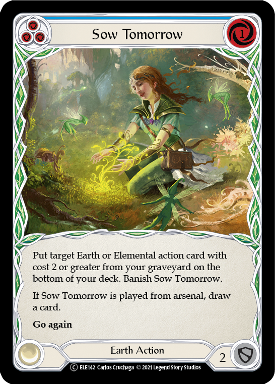 Sow Tomorrow (Blue) [U-ELE142] (Tales of Aria Unlimited)  Unlimited Rainbow Foil | Good Games Morley