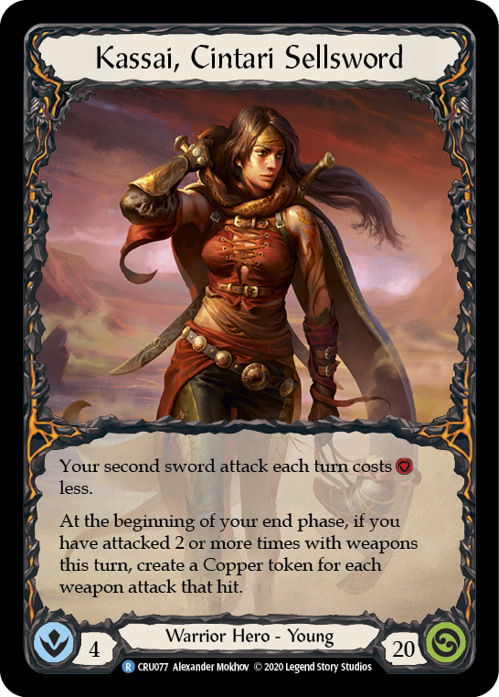 Kassai, Cintari Sellsword [CRU077] (Crucible of War)  1st Edition Rainbow Foil | Good Games Morley