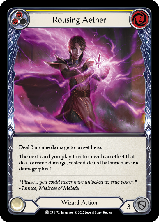 Rousing Aether (Yellow) [CRU172] (Crucible of War)  1st Edition Rainbow Foil | Good Games Morley