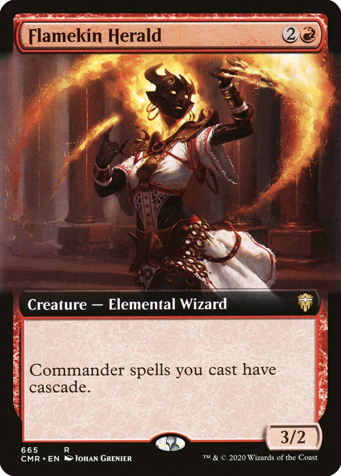 Flamekin Herald (Extended Art) [Commander Legends] | Good Games Morley