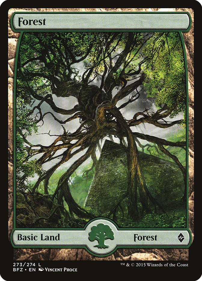 Forest (273) (Full Art) [Battle for Zendikar] | Good Games Morley