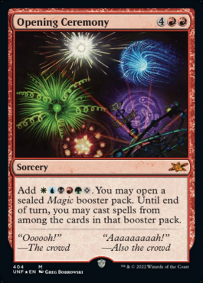 Opening Ceremony (Galaxy Foil) [Unfinity] | Good Games Morley
