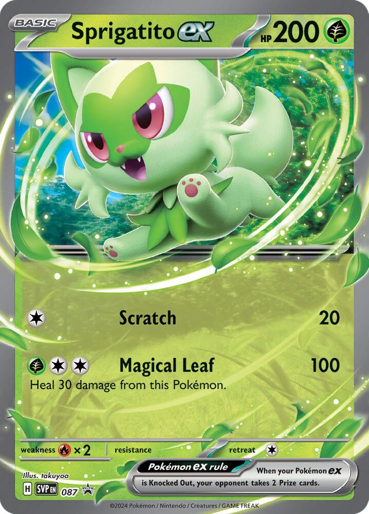 Sprigatito ex 087 (SV: Scarlet & Violet Promo Cards)  - Holofoil | Good Games Morley