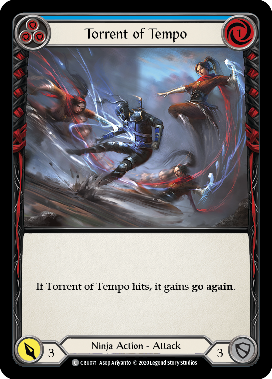 Torrent of Tempo (Blue) [CRU071] (Crucible of War)  1st Edition Rainbow Foil | Good Games Morley