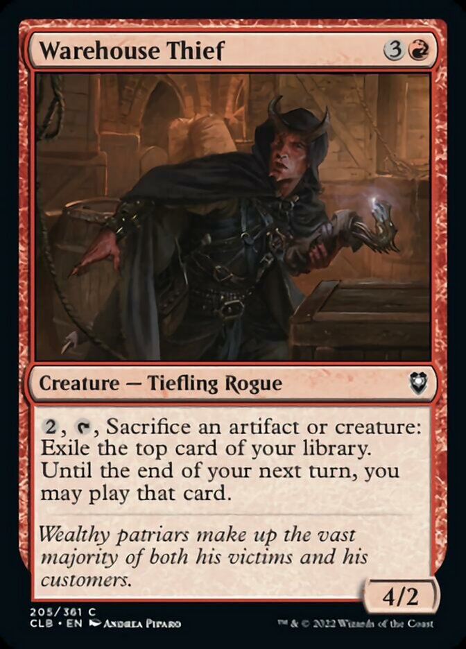 Warehouse Thief [Commander Legends: Battle for Baldur's Gate] | Good Games Morley
