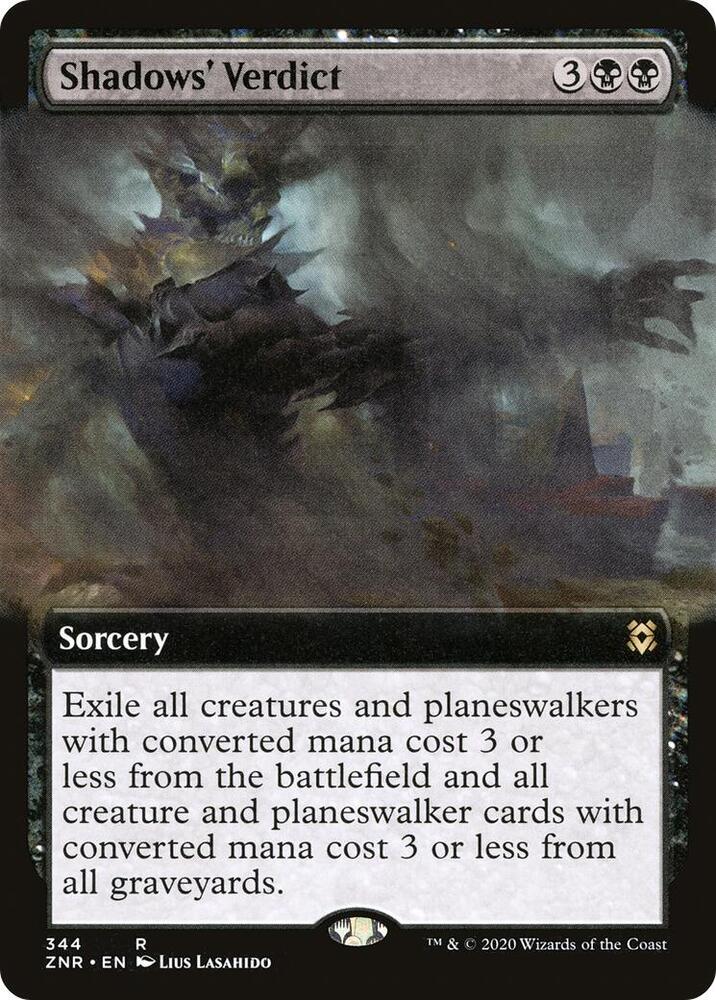 Shadows' Verdict 344/280 (Zendikar Rising)  - Extended Art Foil | Good Games Morley