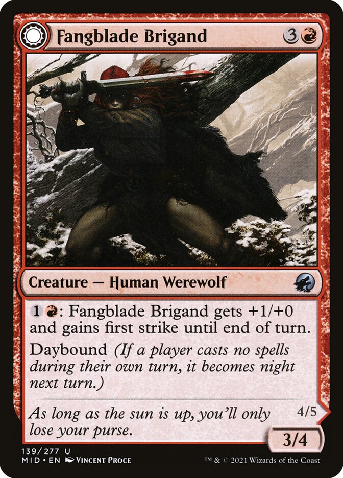 Fangblade Brigand // Fangblade Eviscerator 139/277 (Innistrad: Midnight Hunt)  | Good Games Morley