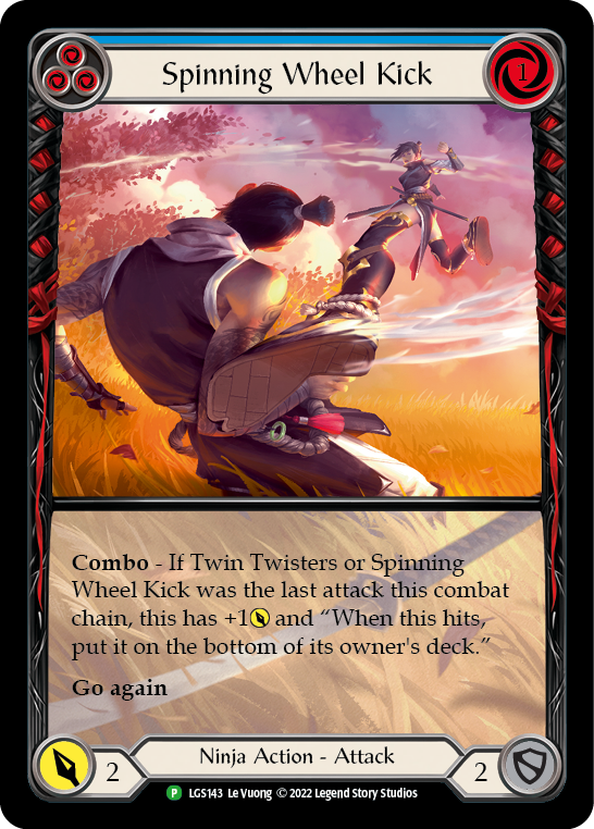 Spinning Wheel Kick (Blue) [LGS143] (Promo)  Rainbow Foil | Good Games Morley