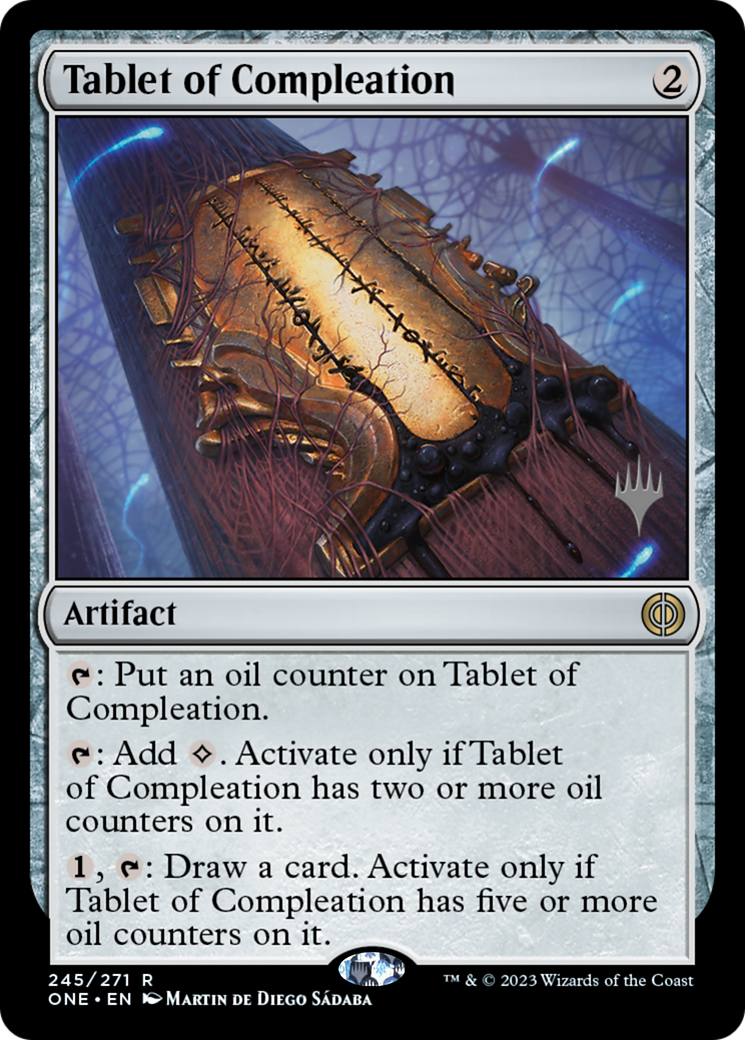Tablet of Compleation (Promo Pack) [Phyrexia: All Will Be One Promos] | Good Games Morley
