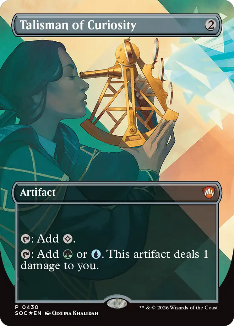 Talisman of Curiosity (Borderless) [Secrets of Strixhaven Commander] | Good Games Morley