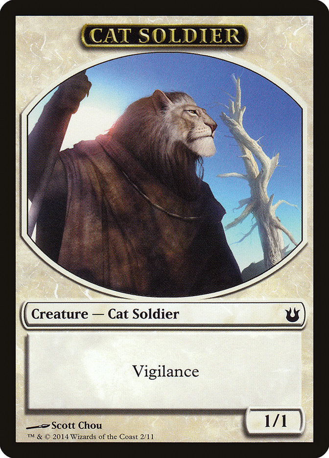 Cat Soldier Token [Born of the Gods Tokens] | Good Games Morley