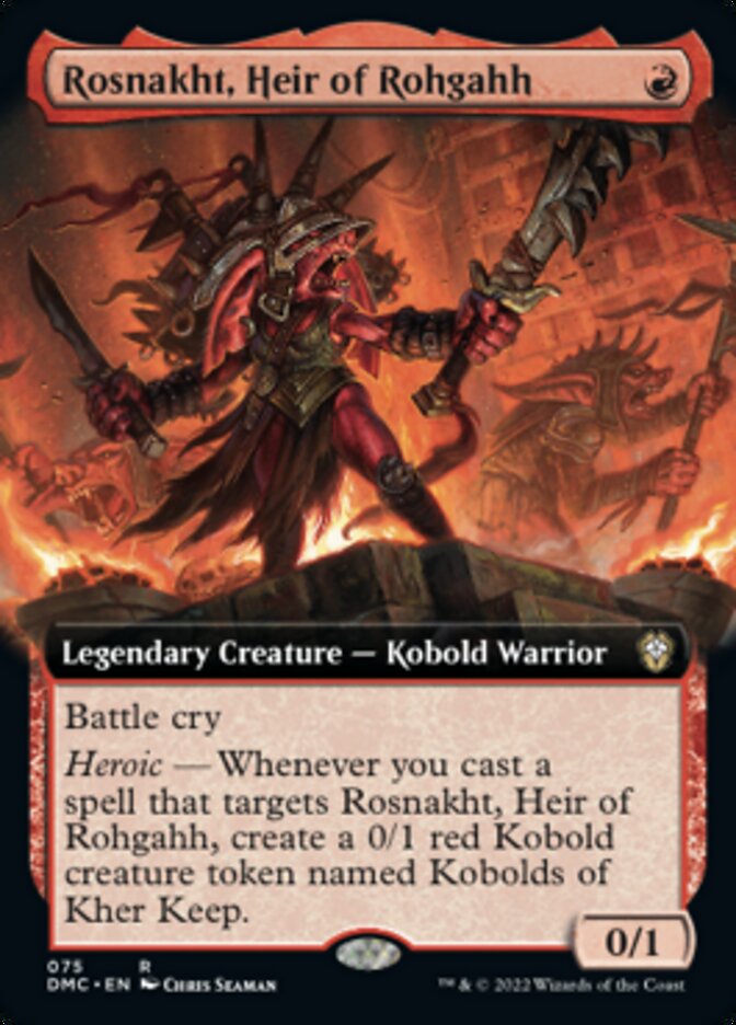 Rosnakht, Heir of Rohgahh (Extended Art) [Dominaria United Commander] | Good Games Morley