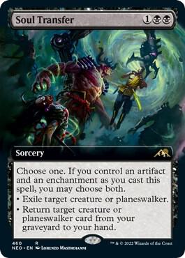 Soul Transfer 460/302 (Kamigawa: Neon Dynasty)  - Extended Art Foil | Good Games Morley