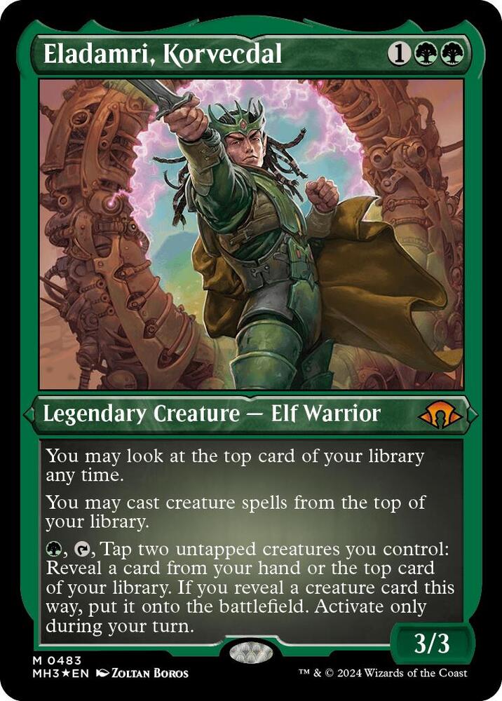 Eladamri, Korvecdal 483/319 (Modern Horizons 3)  - Etched Foil | Good Games Morley
