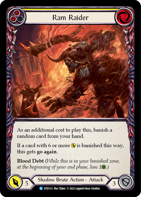 Ram Raider (Yellow) [DTD113] (Dusk Till Dawn)  Rainbow Foil | Good Games Morley