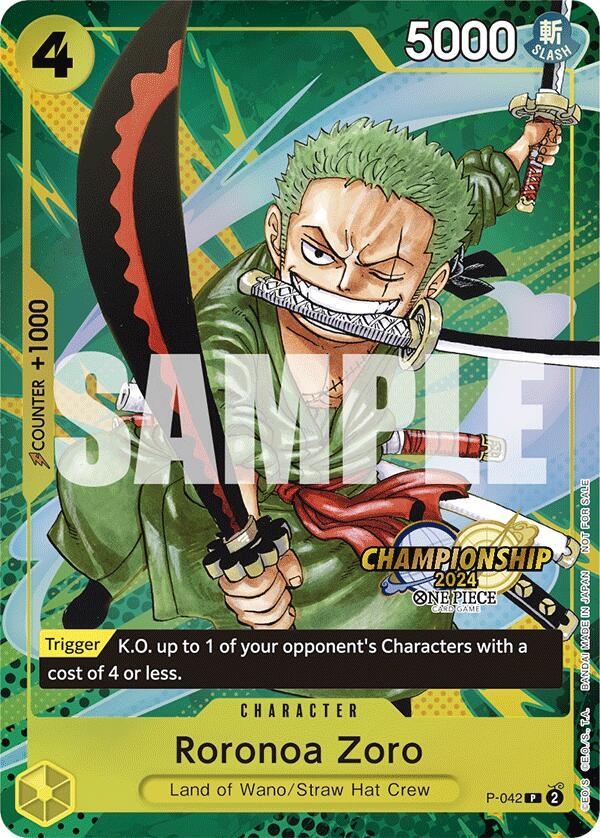 Roronoa Zoro (2024 Event Pack) P-042 (One Piece Promotion Cards)  - Foil | Good Games Morley