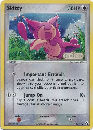 Skitty (64/92) (Stamped) [EX: Legend Maker] | Good Games Morley