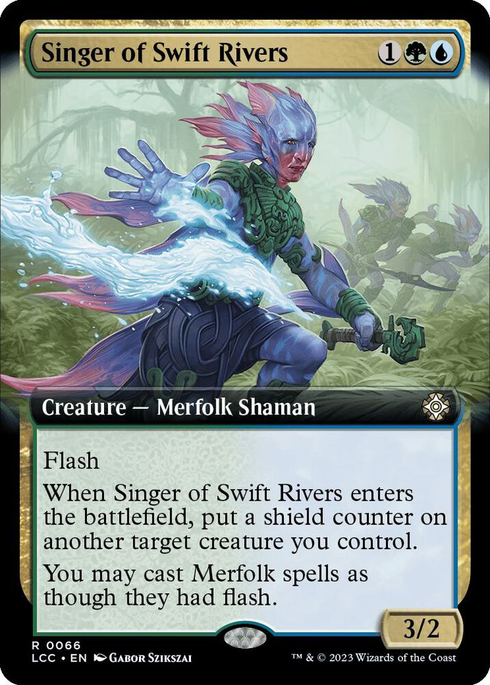 Singer of Swift Rivers 66/370 (Commander: The Lost Caverns of Ixalan)  - Extended Art | Good Games Morley