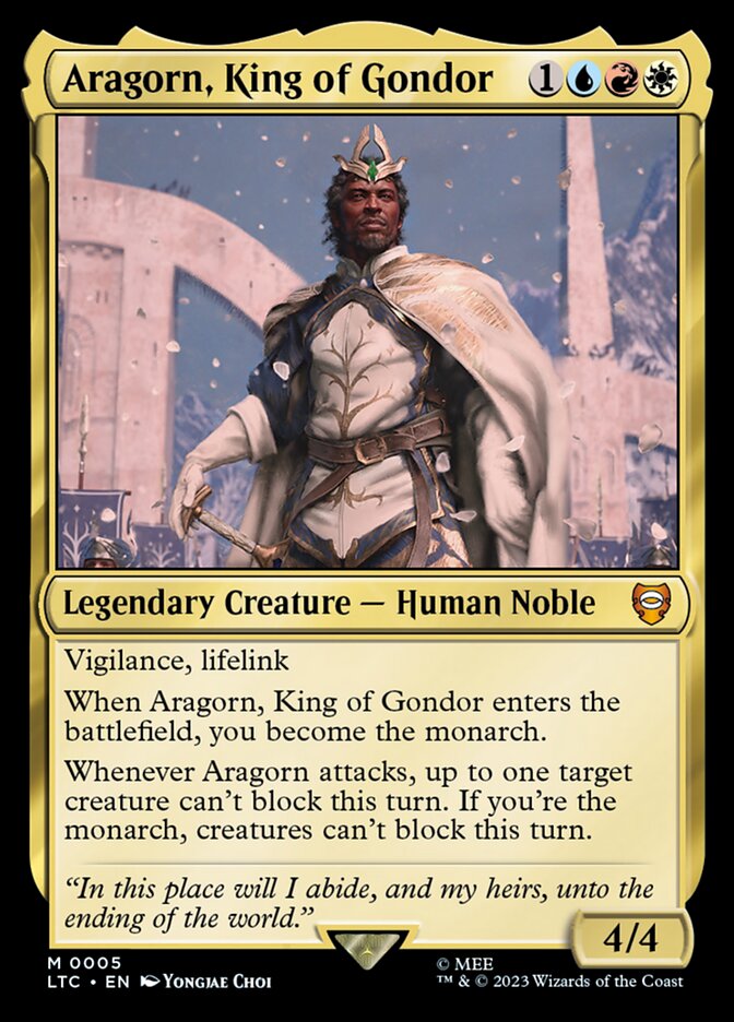 Aragorn, King of Gondor 5 (Commander: The Lord of the Rings: Tales of Middle-earth)  | Good Games Morley