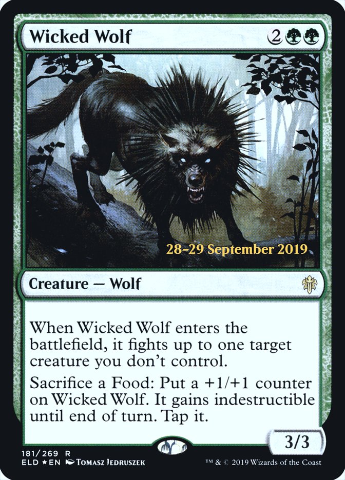 Wicked Wolf [Throne of Eldraine Prerelease Promos] | Good Games Morley