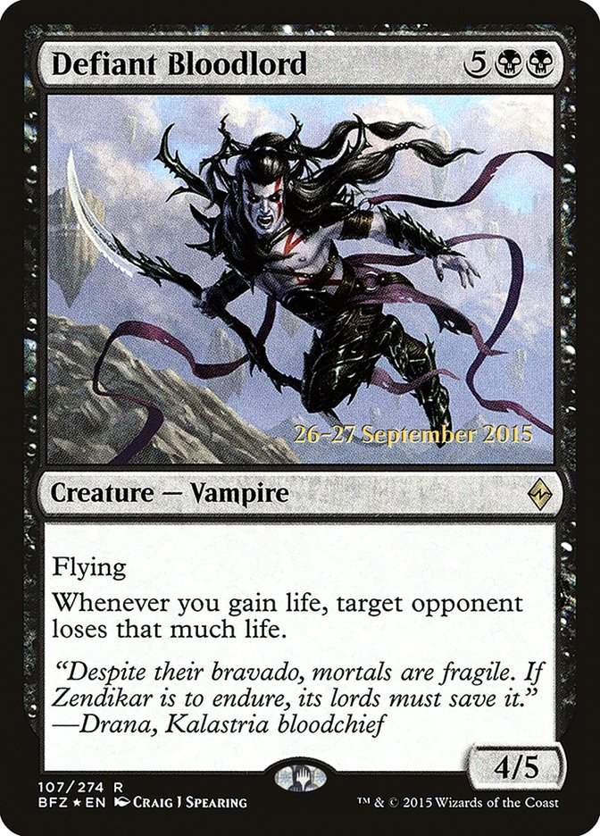Defiant Bloodlord [Battle for Zendikar Prerelease Promos] | Good Games Morley