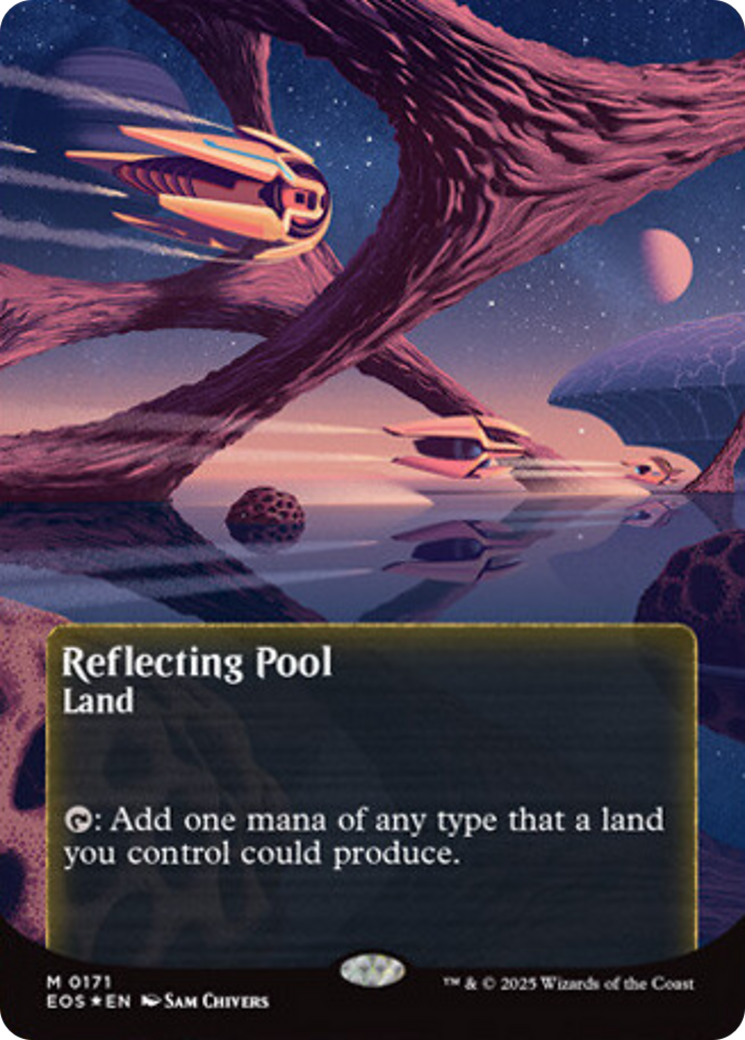 Reflecting Pool (0171) (Borderless) (Galaxy Foil) [Edge of Eternities: Stellar Sights] | Good Games Morley