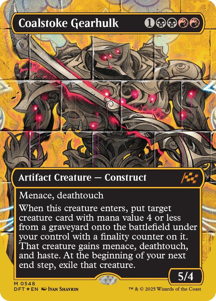 Coalstoke Gearhulk 548 (Aetherdrift)  - Borderless First-Place Foil | Good Games Morley