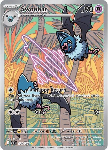 Swoobat 120/086 (SV: White Flare)  - Holofoil | Good Games Morley
