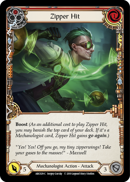 Zipper Hit (Red) [ARC029-C] (Arcane Rising)  1st Edition Normal | Good Games Morley