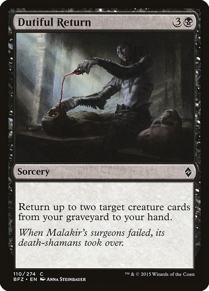Dutiful Return 110/274 (Battle for Zendikar)  | Good Games Morley