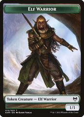 Elemental // Elf Warrior Double-Sided Token [Kaldheim Commander Tokens] | Good Games Morley