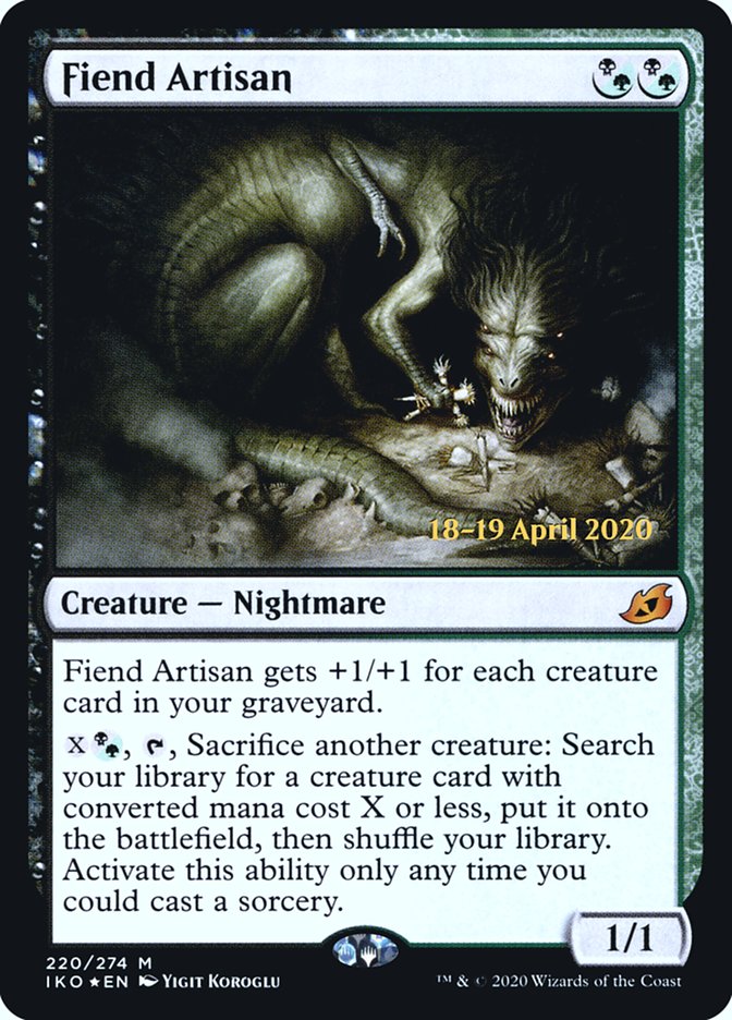 Fiend Artisan [Ikoria: Lair of Behemoths Prerelease Promos] | Good Games Morley