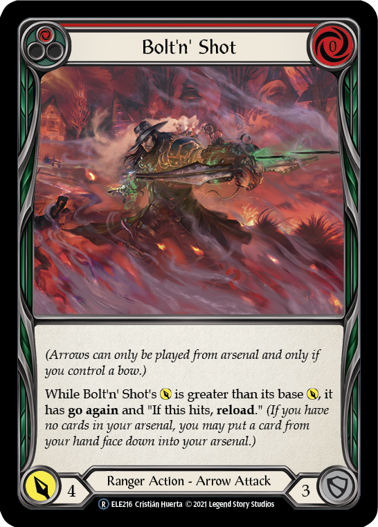 Bolt'n' Shot (Red) [U-ELE216] (Tales of Aria Unlimited)  Unlimited Rainbow Foil | Good Games Morley
