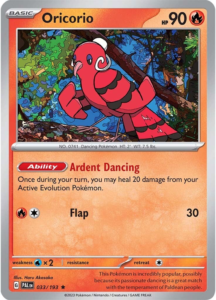 Oricorio (033/193) [Scarlet & Violet: Paldea Evolved] | Good Games Morley