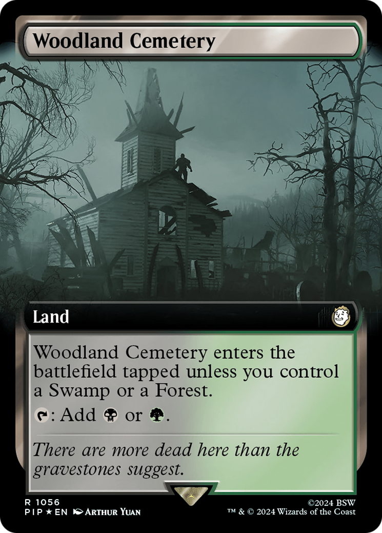 Woodland Cemetery (Extended Art) (Surge Foil) [Fallout] | Good Games Morley