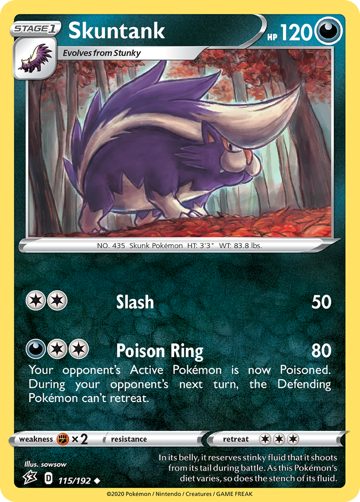 Skuntank (115/192) [Sword & Shield: Rebel Clash] | Good Games Morley