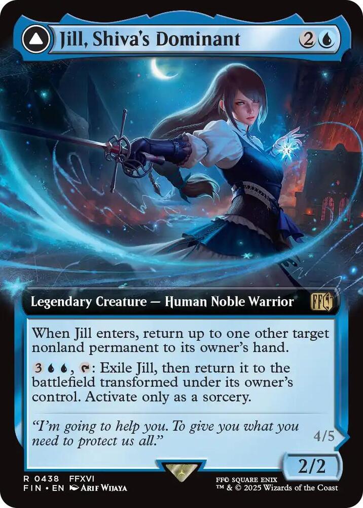 Jill, Shiva's Dominant // Shiva, Warden of Ice 438/309 (FINAL FANTASY)  - Extended Art | Good Games Morley