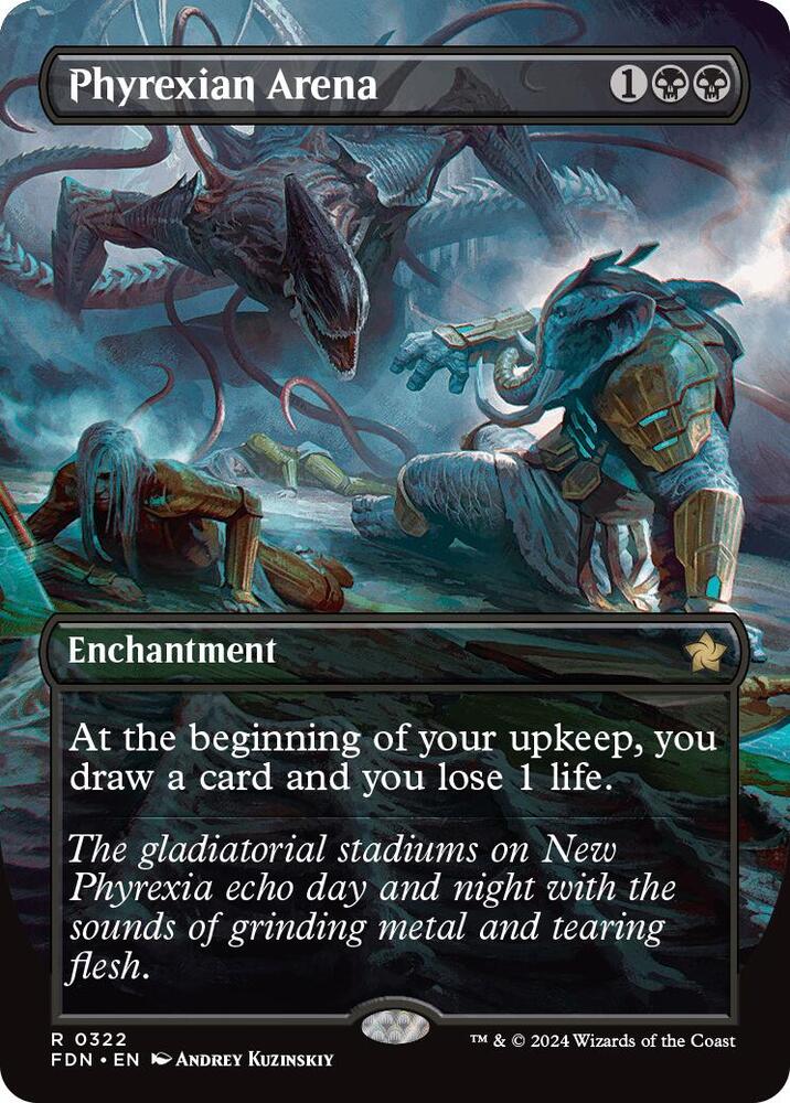 Phyrexian Arena 322/291 (Foundations)  - Borderless Foil | Good Games Morley
