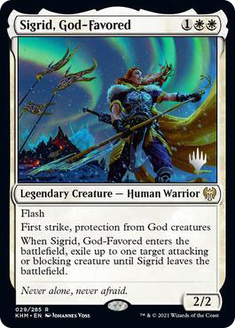 Sigrid, God-Favored (Promo Pack) [Kaldheim Promos] | Good Games Morley