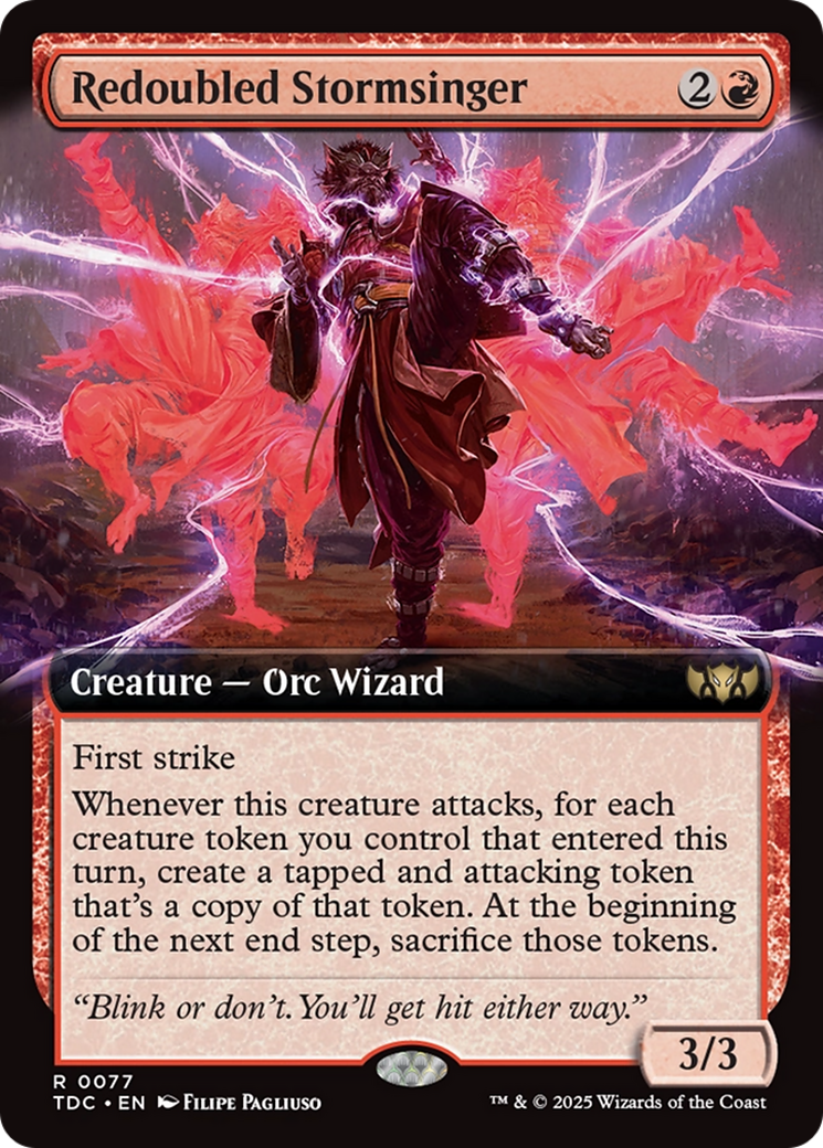 Redoubled Stormsinger (Extended Art) [Tarkir: Dragonstorm Commander] | Good Games Morley