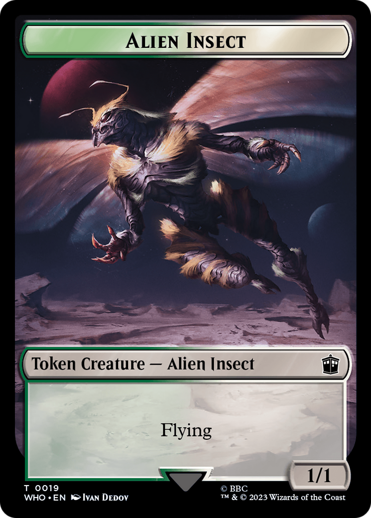 Mutant // Alien Insect Double-Sided Token [Doctor Who Tokens] | Good Games Morley
