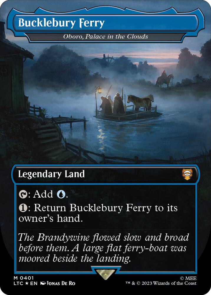 Bucklebury Ferry Oboro Palace in the Clouds Borderless Surge Foil 401 (Commander: The Lord of the Rings: Tales of Middle-earth)  - Borderless Surge Foil | Good Games Morley