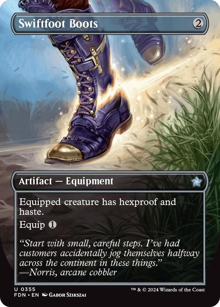 Swiftfoot Boots 355/291 (Foundations)  - Borderless Foil | Good Games Morley