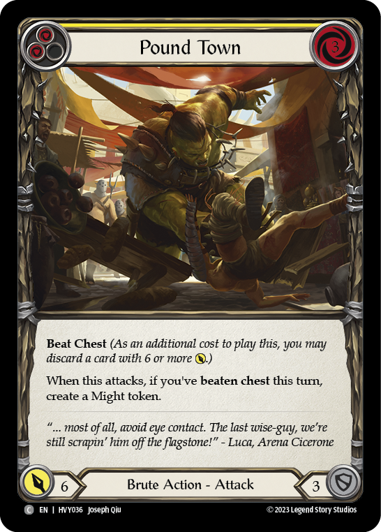 Pound Town (Yellow) [HVY036] (Heavy Hitters)  Rainbow Foil | Good Games Morley